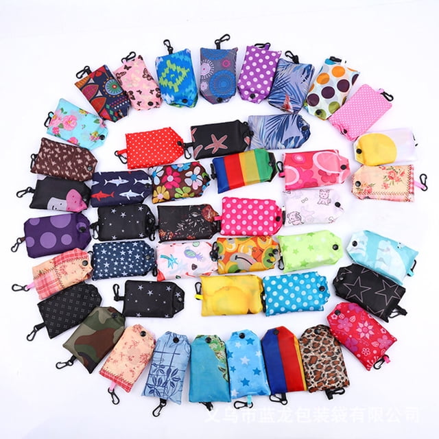 Advancent Bolsa de compras práctica de poliéster reutilizable, organizador de almacenamiento de reciclaje, bolsa de mano plegable ecológica, Almacenamiento y organización del hogar