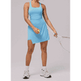 thumbnail image 4 of Vestido de Tenis para Mujer, Vestido Deportivo, Vestido de Entrenamiento, Vestido de Falda Pantalón, Trajes de Golf, Azul , Talla M, 4 of 6