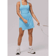 thumbnail image 4 of Vestido de Tenis para Mujer, Vestido Deportivo, Vestido de Entrenamiento, Vestido de Falda Pantalón, Trajes de Golf, Azul , Talla M, 4 of 6