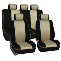 FH Group Edgy Piping Padded Car Seat Covers Fit For Car Truck SUV Van - Full Set