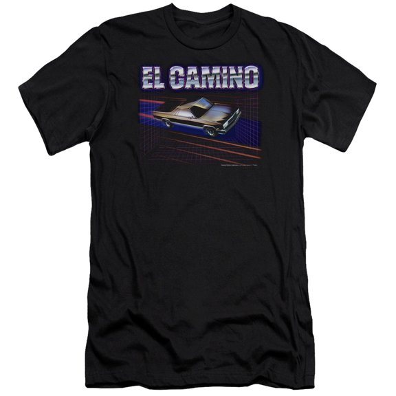 Chevrolet El Camino 85 Premium Canvas Adult Slim Fit 30/1 T-Shirt Black