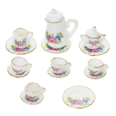 OGITUDE 1 Set Mini House Mini Tea Cup Set Food Play Model Toys Mini House Accessories