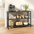 thumbnail image 5 of Industrial style console table, three tier console table, hallway table, narrow sofa table with shelf, console table suitable for hallway, living room, corridor, aisle, office, 5 of 9