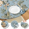 thumbnail image 4 of Pioneer Flower Floral Print Pattern Round Fitted Tablecloth with Elastic Edge,Dining Table Cover Waterproof,Outdoor Round Tablecloth for Camping,Dining,Indoor and Outdoor, 4 of 7