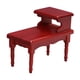 thumbnail image 4 of Mesa de té de doble capa para casa de muñecas a escala 1/12, mesa para casa de muñecas para diorama micro rojo, 4 of 9