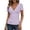 Purple, variant on TAGOLD Womens Short Sleeve V-Neck Blouses & Shirts Hollow V Neck Solid Color Short Sleeve Top