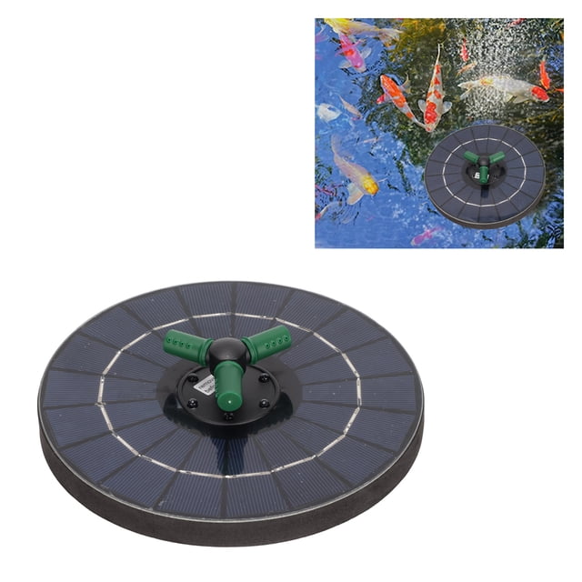 Bomba de Estanque de Fuente Solar LED RGB ANGGREK Flotante con boquilla para Jardín