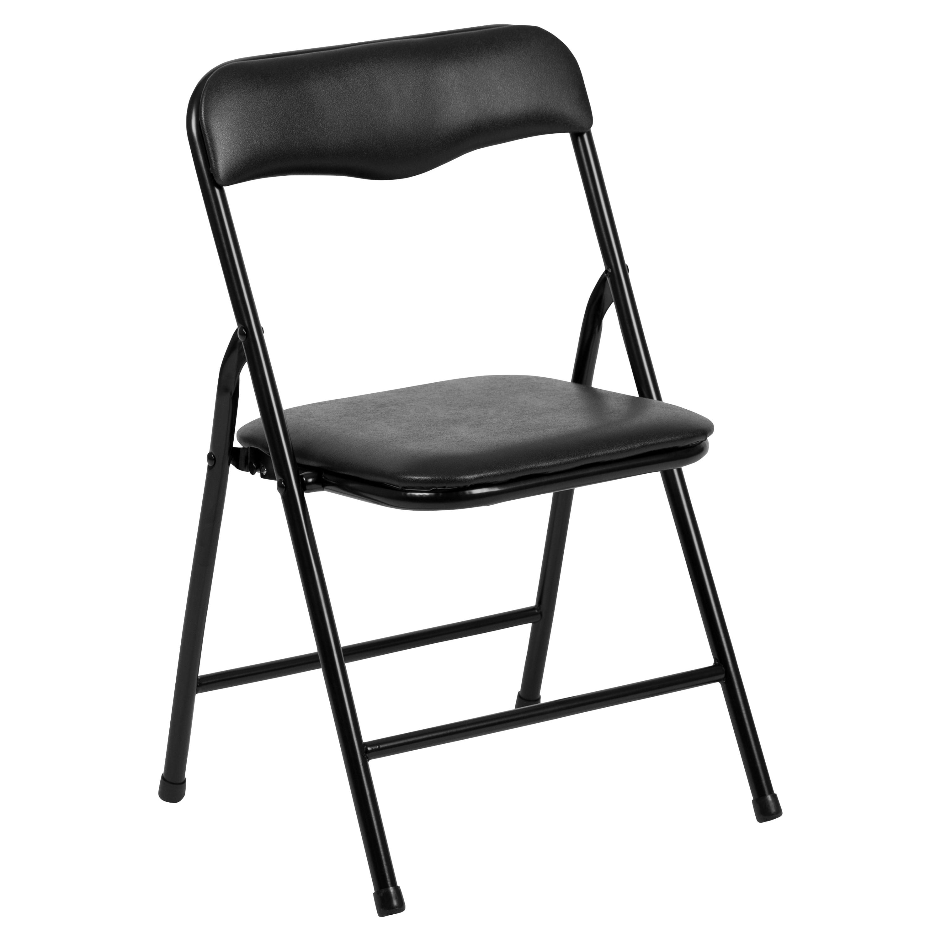 Emma + Oliver Kids Black 3 Piece Folding Activity Table and Chair Set