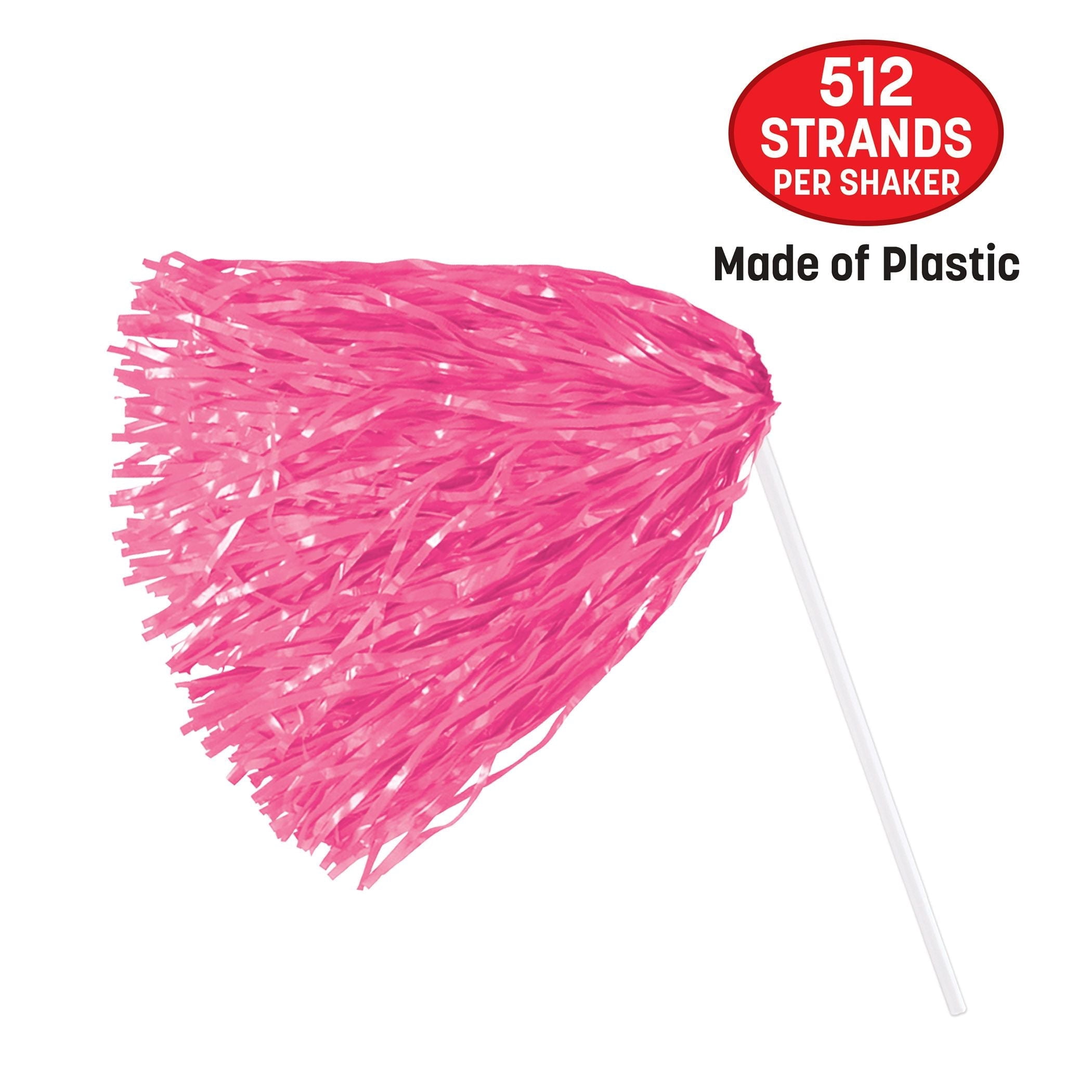 48 Pack Bulk Pink Poly Pom Poms 512 Strand