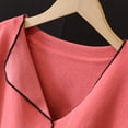 thumbnail image 6 of Wyongtao Womens Fleece Warm Pajamas Loungewear with Built in Padded Bra Two-piece Sleepwear Button-Down Pj Set,Red XL, 6 of 9