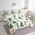 thumbnail image 3 of Manfei Girly Green Tree Bedding Comforter Set 7pcs, Fairy Tale Nutcracker Queen Bedding Sets, Merry Christmas Theme Reversible Queen Sheet Sets, Microfiber Bedroom Decor, 3 of 7