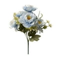 thumbnail image 2 of FENGGHAO Artificial Peony Bouquet Blue Silk Flowers Realistic Faux Peonies for Wedding Centerpiece Home Decor Mothers Day Gift, 2 of 5