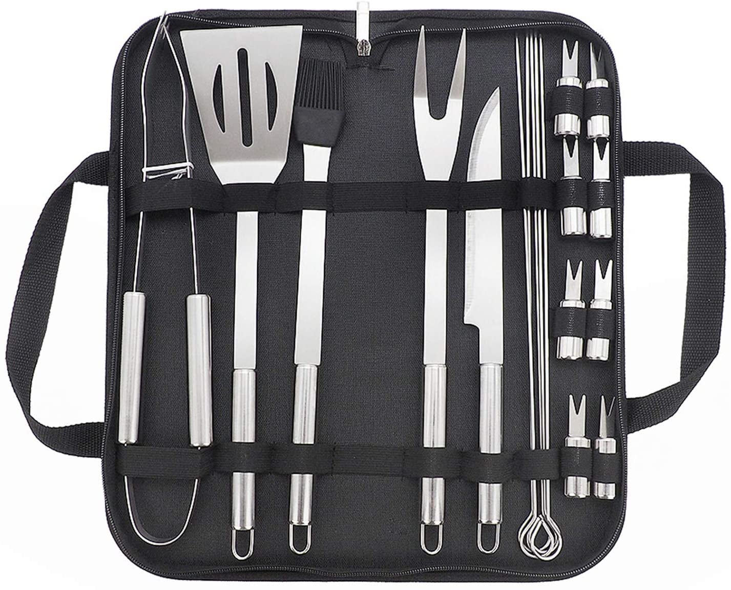 Stainless Steel Grilling Utensil Set, BBQ Accessories Tool Set with ...