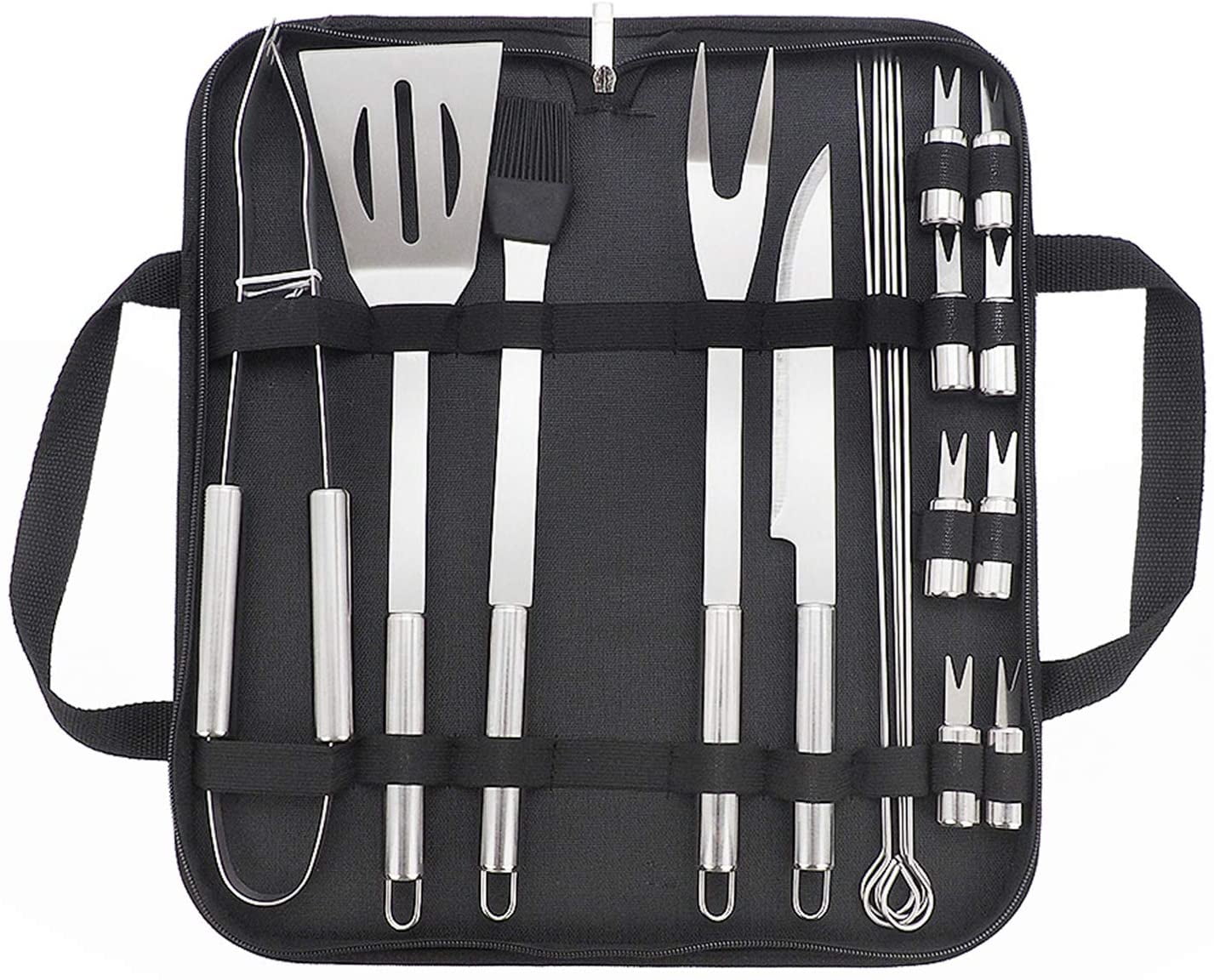 Stainless Steel Grilling Utensil Set, BBQ Accessories Tool Set with
