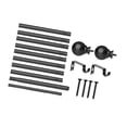 thumbnail image 4 of Barra de cortina con soportes decorativa expandible fuerte soporte de metal ajustable 72 a 144 pulgadas, 4 of 9