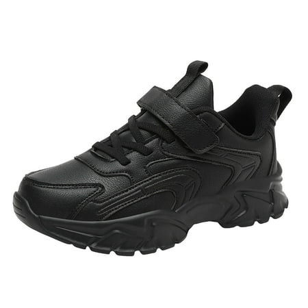 ZHAGHMIN Toddler Big Kids Shoes Boys Girls Breathable Sneakers Athletic Running Shoes Baby Hard Bottom Walking Shoes Toddler Shoes Slip On Black Size39