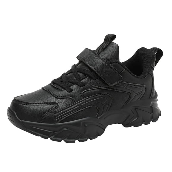 Splozh Kids Sneakers Girls Running Shoes Toddler Big Kids Shoes Boys Girls Breathable Sneakers Athletic Running Shoes Black,10-10.5 Years