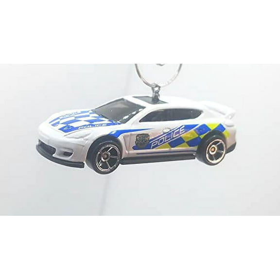 Christmas Ornament for Porsche Panamera Police White Blue