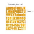 thumbnail image 2 of Uxcell 25mm Height Self Adhesive Waterproof Vinyl Letter Number Sticker Set 6 Sheet Orange, 2 of 6