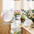 thumbnail image 3 of No Hook Shower Curtain, Spring Daisy Shower Curtains for Bathroom with See Through Top Window, Country Botanical Floral Wooden Grain Waterproof & Washable Bath Curtain Standard 72"x72", 3 of 9