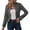 16#Dark Gray, variant on Women's Faux Suede Cropped Jackets Fall Casual Business Long Sleeve Open Front Blazer Jacket Coats Red L