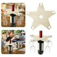 thumbnail image 5 of FURNIX Portable Wooden Star Wine Holder,Outdoor Drink Rack,Rustic Picnic Camping Wine Organizer,Personalizable Wine Lover Gift,Sturdy Outdoor Bar Tool,Space-Saving Garden Party Wine Rack White, 5 of 9