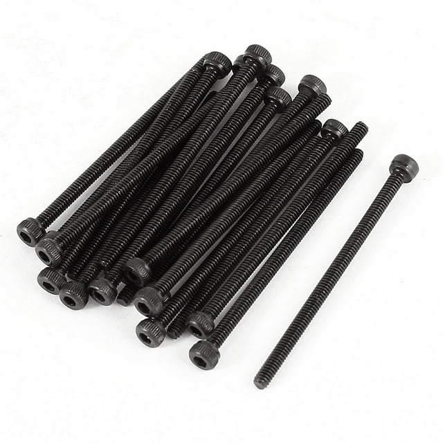 Unique Bargains 20 Pcs 12.9 Embouts Hexagonaux en Alliage d'Acier Vis Molletonnée M2x35