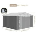 thumbnail image 2 of Aoile 12'x10' Outdoor Metal Storage Shed with Lockable Doors & Sloping Roof for Backyard, Garden, Lawn, 2 of 8