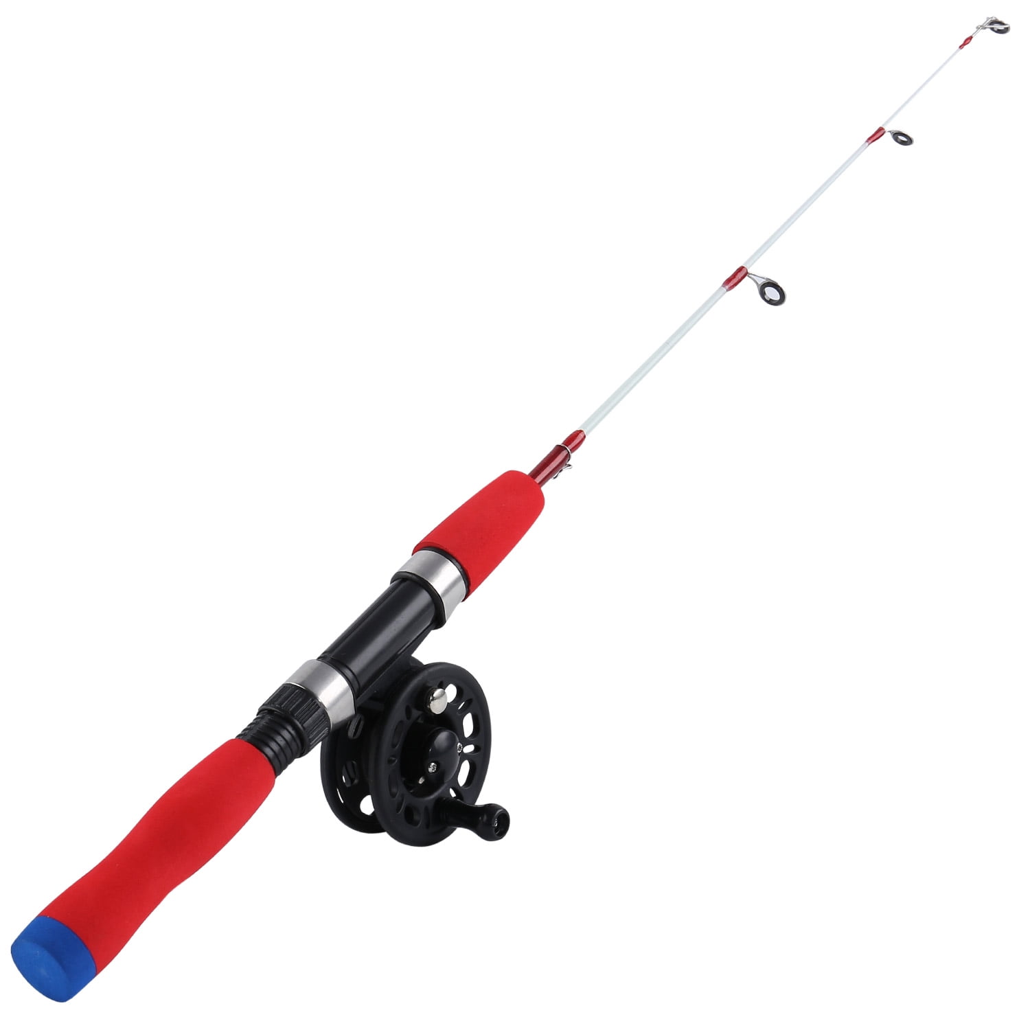 Sougayilang Ice Fishing Rod and Reel Combo Retractable Spinning Pole with  Lures for Winter Fishing 