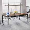 thumbnail image 5 of Tribesigns Conference Table, 78.7" W Meeting Seminar Table, Large Rectangle Computer Desk, Boardroom Desk, Rustic Brown, 5 of 7
