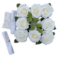 thumbnail image 2 of Flor del coche de la boda, decoración del coche de la boda de la flor nupcial, ramo de flores artificiales de las cintas para los accesorios de Gloria decoraciones de la boda del coche, 2 of 9