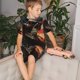 thumbnail image 4 of Fotbe Cyberpunk Skull American Flag Pijama Estampada de 2 Piezas para Niños – Ropa de Dormir de Manga Corta Cómoda para Niños y Niñas, Camiseta y Shorts de Algodón-Large, 4 of 6