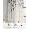thumbnail image 6 of Blue Beige Coastal Sheer Curtains 63 Inch Length 2 Panels Set for Living Room/Bedroom, Beach Starfish Summer Eucalyptus Rustic Kitchen Curtains Grommet Semi-Sheer Curtains Window Treatments 42"x63"x2, 6 of 7