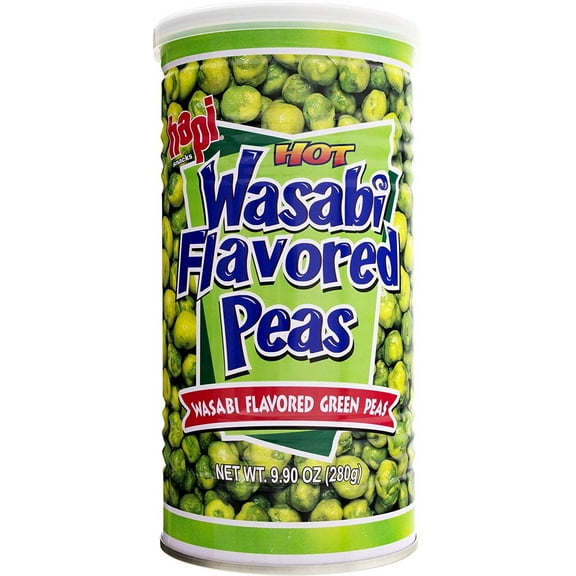 Hapi Hot Wasabi Peas, 9.9 Ounce Tins (Pack of 4)