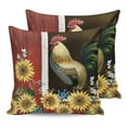thumbnail image 7 of Farmhouse Rooster Red Barn Sunflowers Bees Outdoor Pillow Covers Waterproof Throw Pillow Cover 16x16in Set of 2,Square Decorative Pillowcases Cushion Case for Patio Sofa Couch,Rustic Country, 7 of 7
