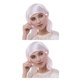 thumbnail image 4 of Gorro para dormir Sonducket de seda agradable a la piel Prevención del resfriado Rosa Talla única 2Conjunto, 4 of 6
