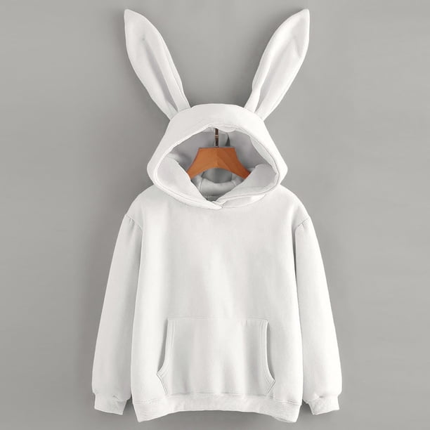 Puntoco - Sudadera con capucha de conejo de manga larga para mujer Puntoco Puntoco-5078