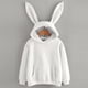thumbnail image 1 of Puntoco - Sudadera con capucha de conejo de manga larga para mujer Puntoco Puntoco-5078, 1 of 6