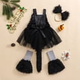 thumbnail image 3 of Suealasg Newborn Boys Girls Halloween Costume Sleeveless Plush Jumpsuit+Leg Warmers+Headband 6 12 18 24 Months Infant Boys Girls Christmas Cosplay Party Outfits, 3 of 8