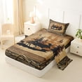 thumbnail image 2 of Erosebridal Brown Rustic Farmhouse Twin Sheet Sets, Deer Wildlife Bedding, 3-Piece, 2 of 5