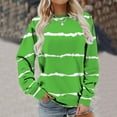 thumbnail image 4 of Viikei Sweatshirts for Women Loose Fit,Fall Clothes Womens Tops Long Sleeve Clearance,Women Long Sleeves Casual Shirts Printing Round Neck Sweatshirt Pullover Loose Tunic Tops Green XXL, 4 of 6