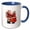 Blue/White, variant on 3drose, Nostalgic Mr and Mrs Claus Festive Christmas Couple, 11oz Mug