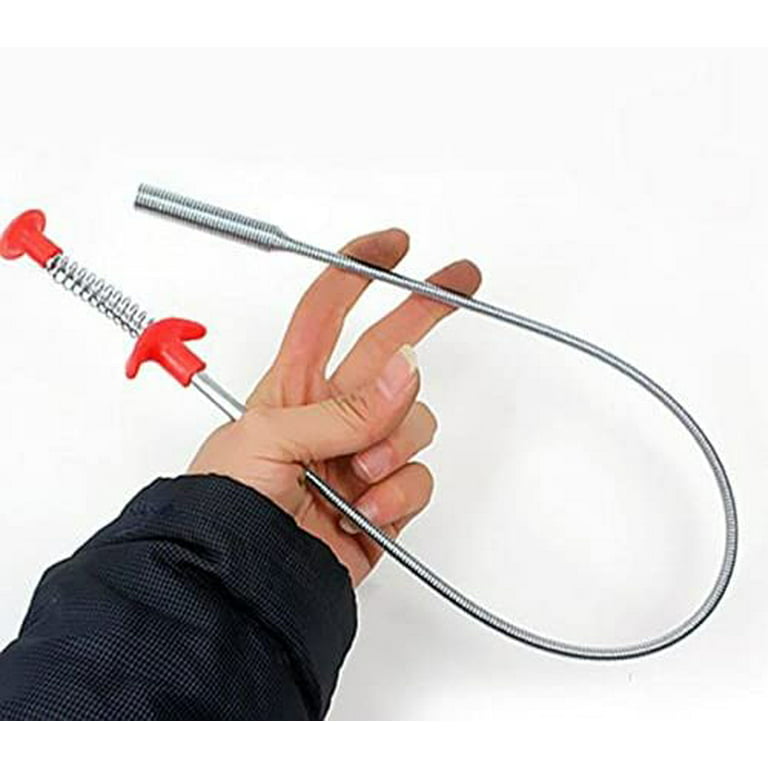 Plumbing Snake Sewer Cleaning Claw Stainless Steel Bendable Drain Cleaner  Hose Pick Up Reaching Tool for Grab Home Sink, Drains or Toilet's Litter  and Hair 