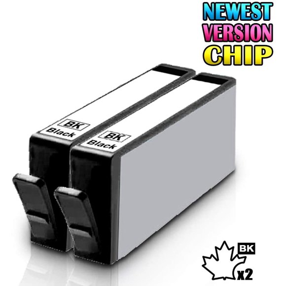 2 Inkfirst Compatible Black Ink Cartridges Replacement for HP 564 XL 564XL High Yield Deskjet 3070A 3520 3521 3522