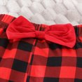 thumbnail image 5 of NOLDARES Newborn Infant Baby Girls Clothes Ribbed Romper Bodysuit Pants Set 3PC Fall Winter Outfits(Red,3-6 M), 5 of 9
