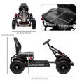 thumbnail image 3 of Aosom Kart à Pédales pour Enfants avec Siège Ajustable, Roues en Caoutchouc, Noir, 3 of 10