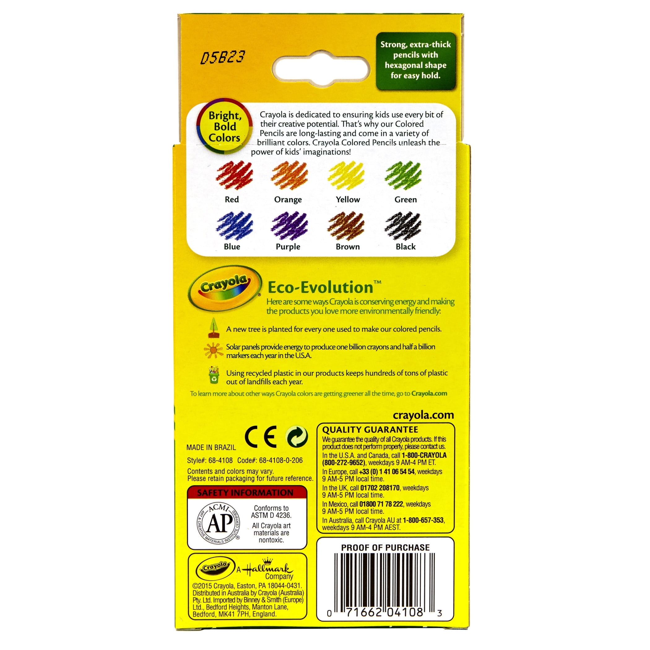 Crayola Write Start Colored Pencils, 8 Colors Per Box, Set Of 6 Boxes