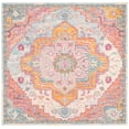 thumbnail image 2 of SAFAVIEH Crystal Debra Southwestern Area Rug, Light Blue/Fuchsia, 10' x 10' Square, 2 of 11