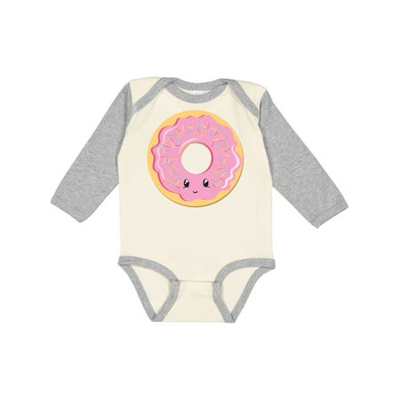 

Inktastic Light Pink Donut Boys or Girls Long Sleeve Baby Bodysuit