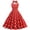 Red, variant on Women's Vintage Polka Audrey Dress, Women 1950s Halter Retro Cocktail Casual Dress Floral Swing Tea Rockabilly Dresses